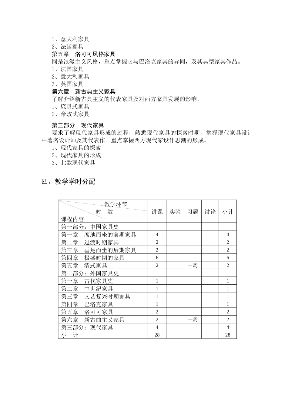 家具史教学大纲_第3页