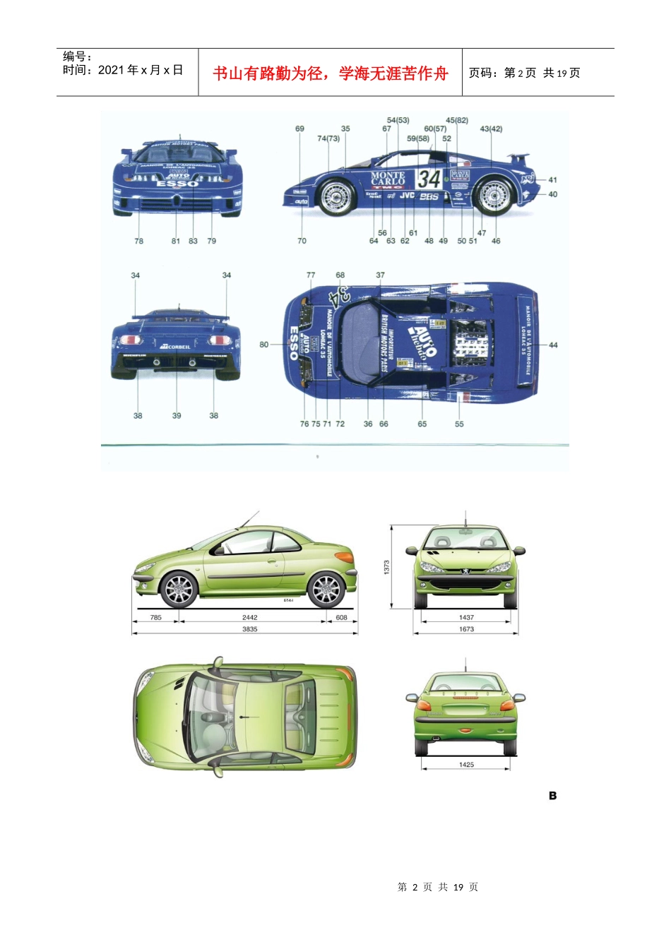 各大品牌赛车彩色三视图_第2页