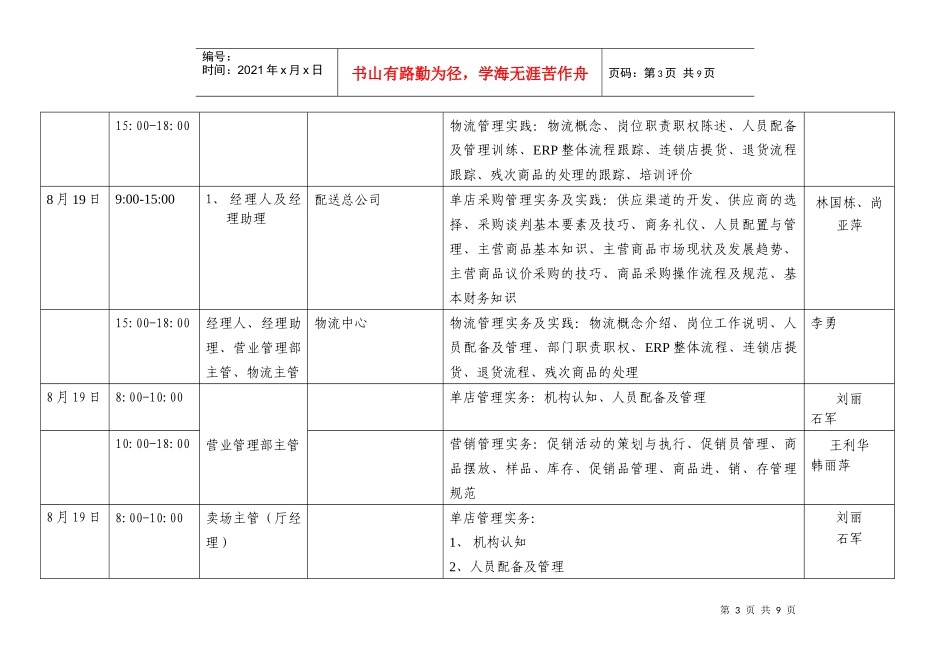 博思智联-三联集团-新乡连锁店培训流程说明_第3页