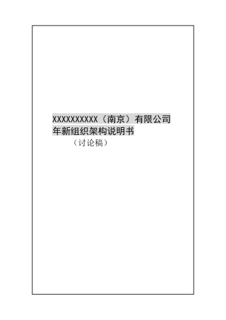 南京某公司组织架构说明书
