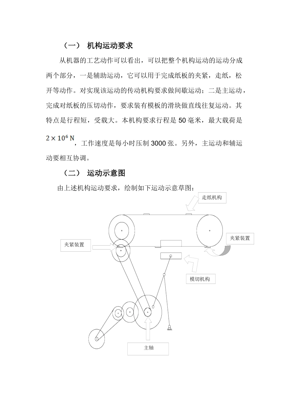 半自动平压模切机机械原理课程设计（34页）_第2页