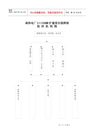 南热电厂2×330MW工程安全管理制度