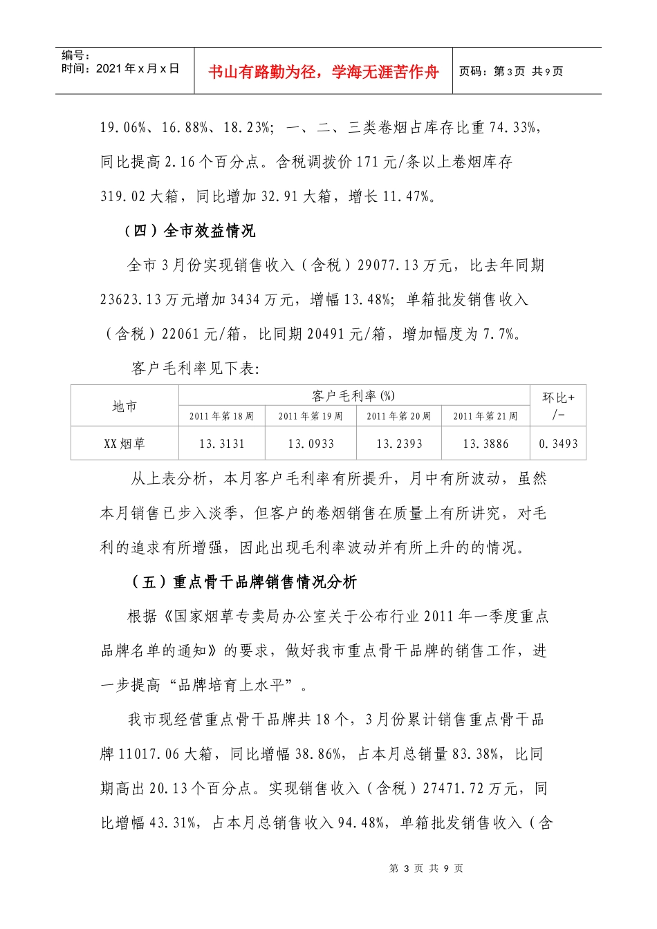 卷烟月度市场分析报告范本_第3页