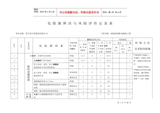 危险源辨识与风险评价