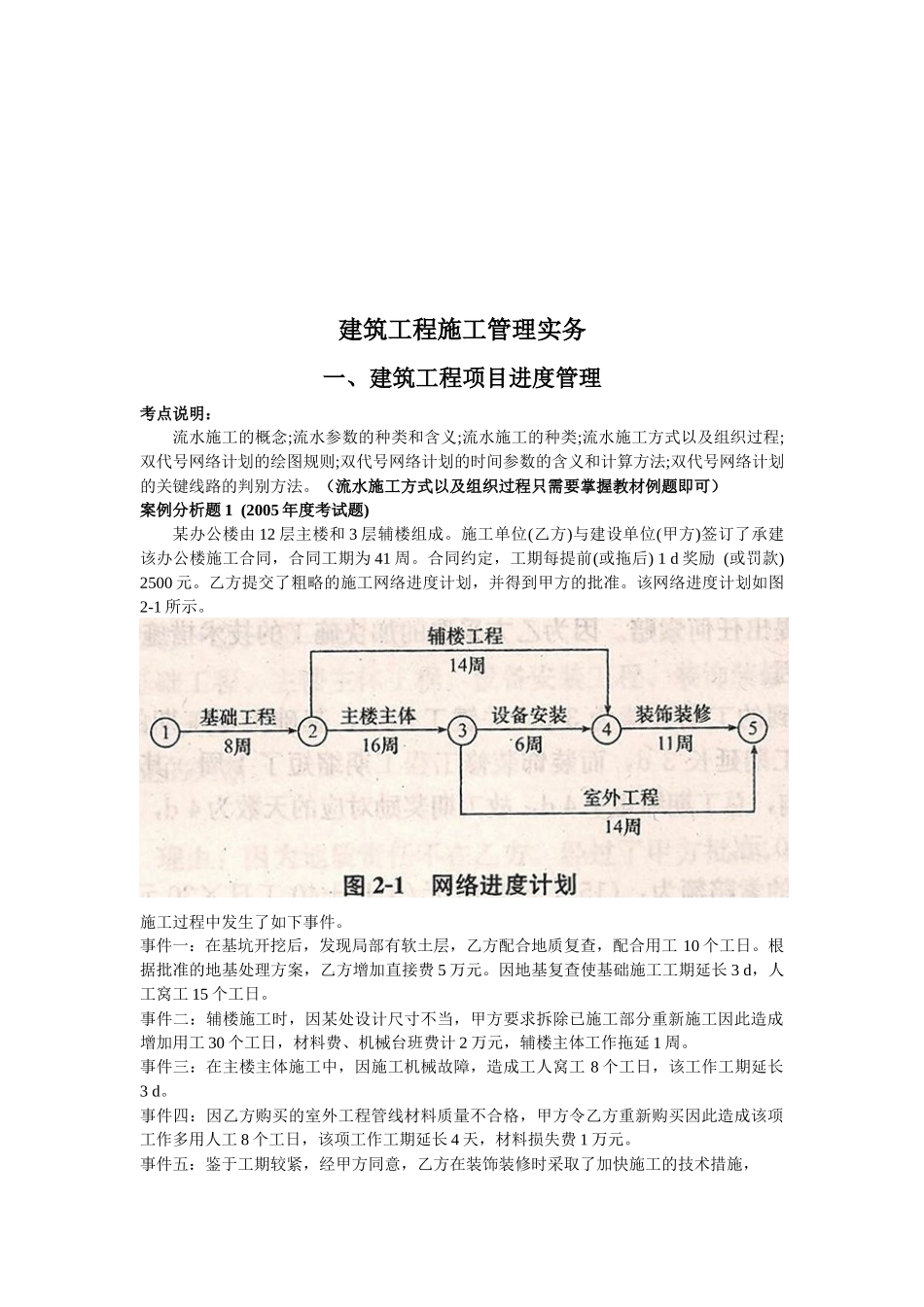 建筑工程项目进度管理、质量管理与造价管理_第1页