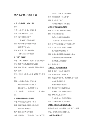 女声电子报历期目录