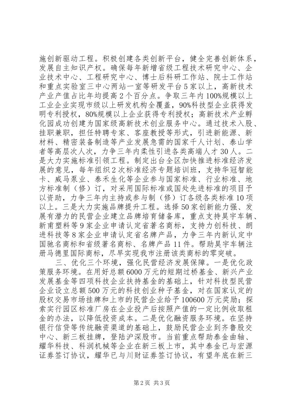 民营经济工作会议发言稿_第2页