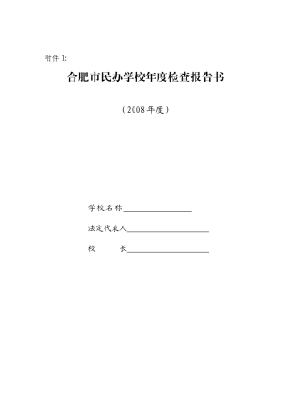 合肥市民办学校年度检查报告(doc 22页)