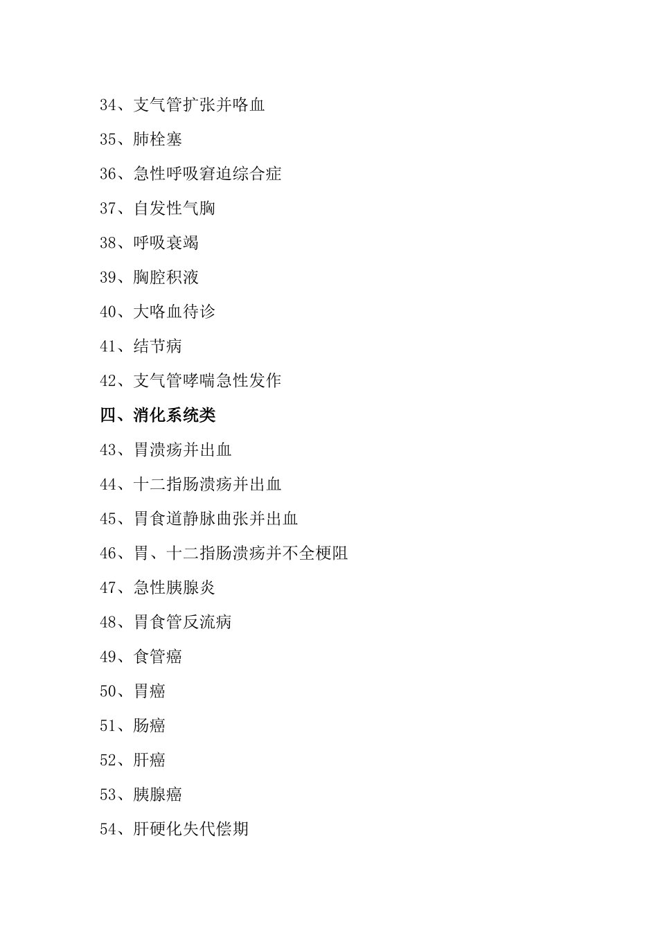 咸阳市城镇职工基本医疗保险住院病种目录_第3页