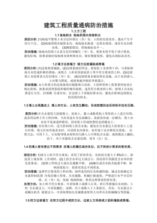 建筑工程质量通病防治措施(全)
