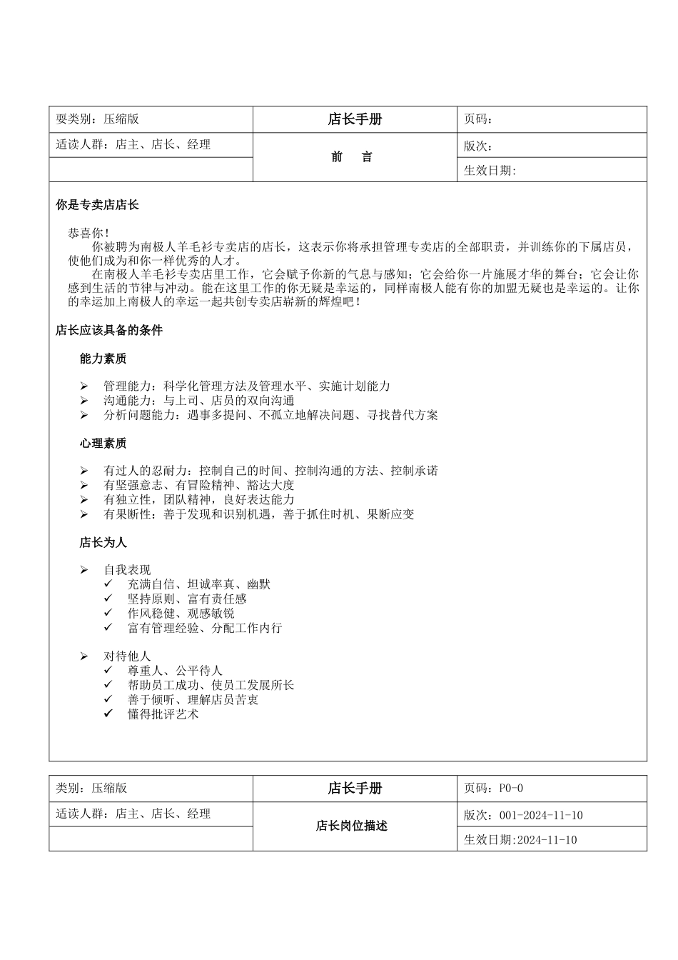 南极人品牌终端管理手册（DOC 42页）_第1页