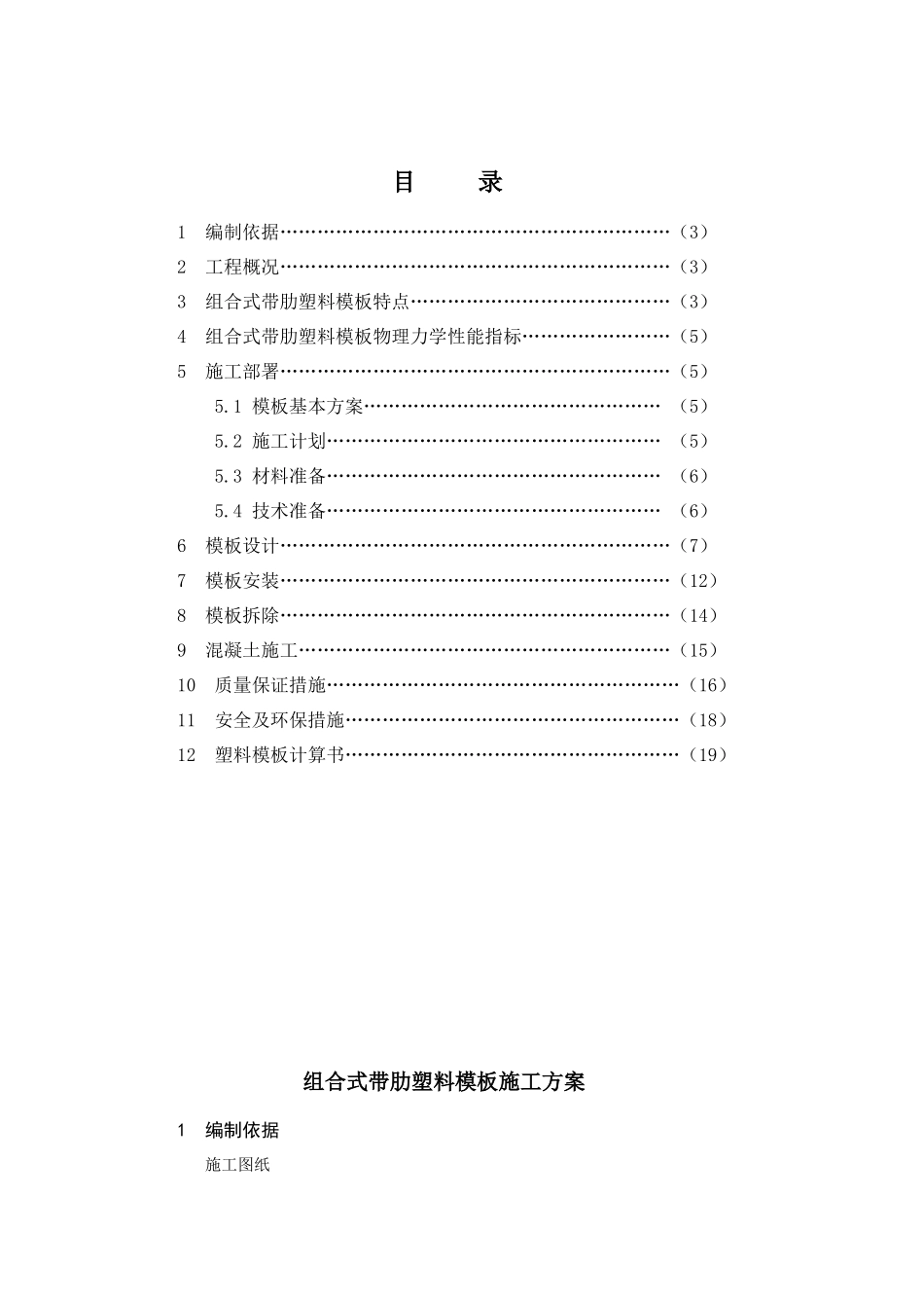 塑料模板施工方案_第2页