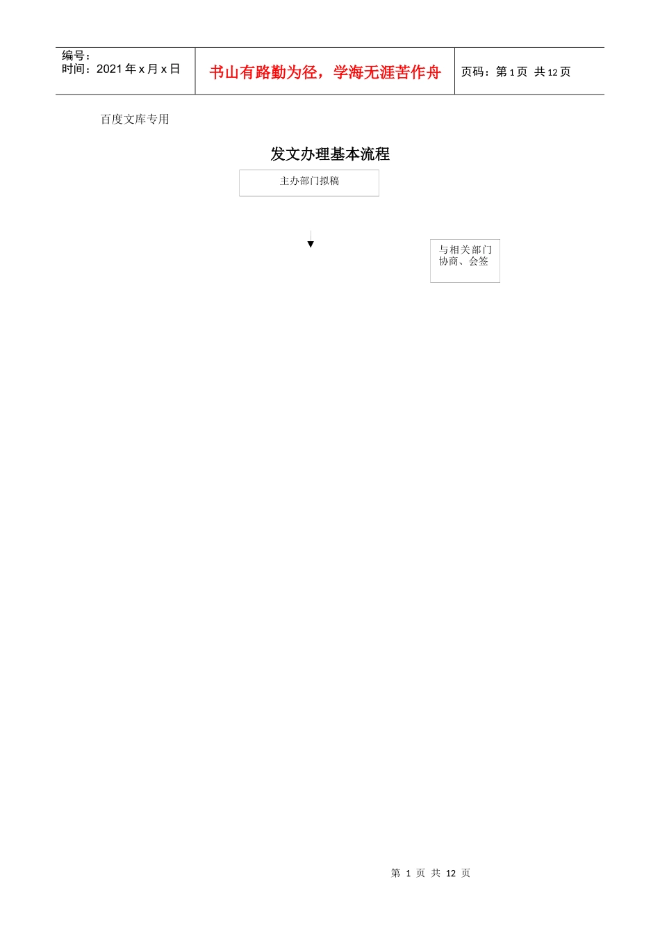 发文办理基本流程_第1页