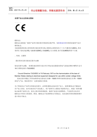 各国产品认证的标志图标