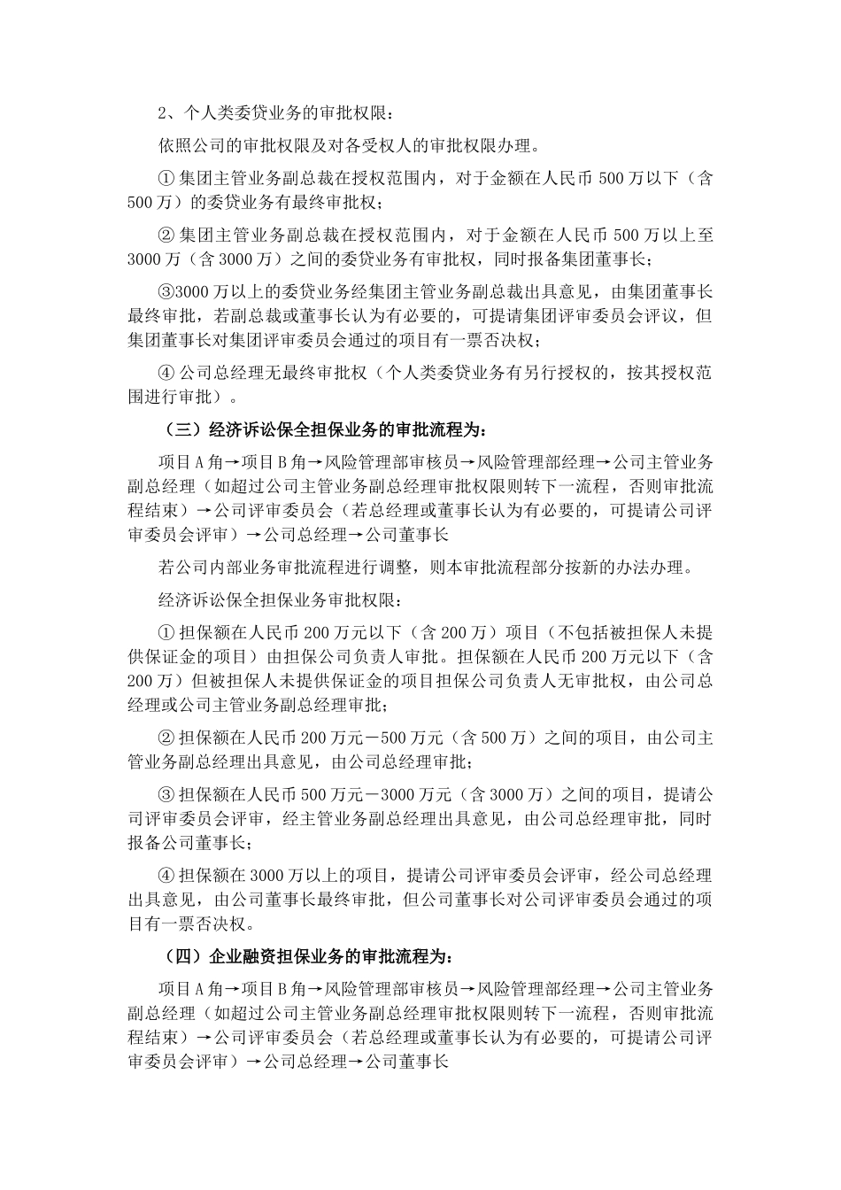 厦门某担保公司授权审批流程指南_第3页