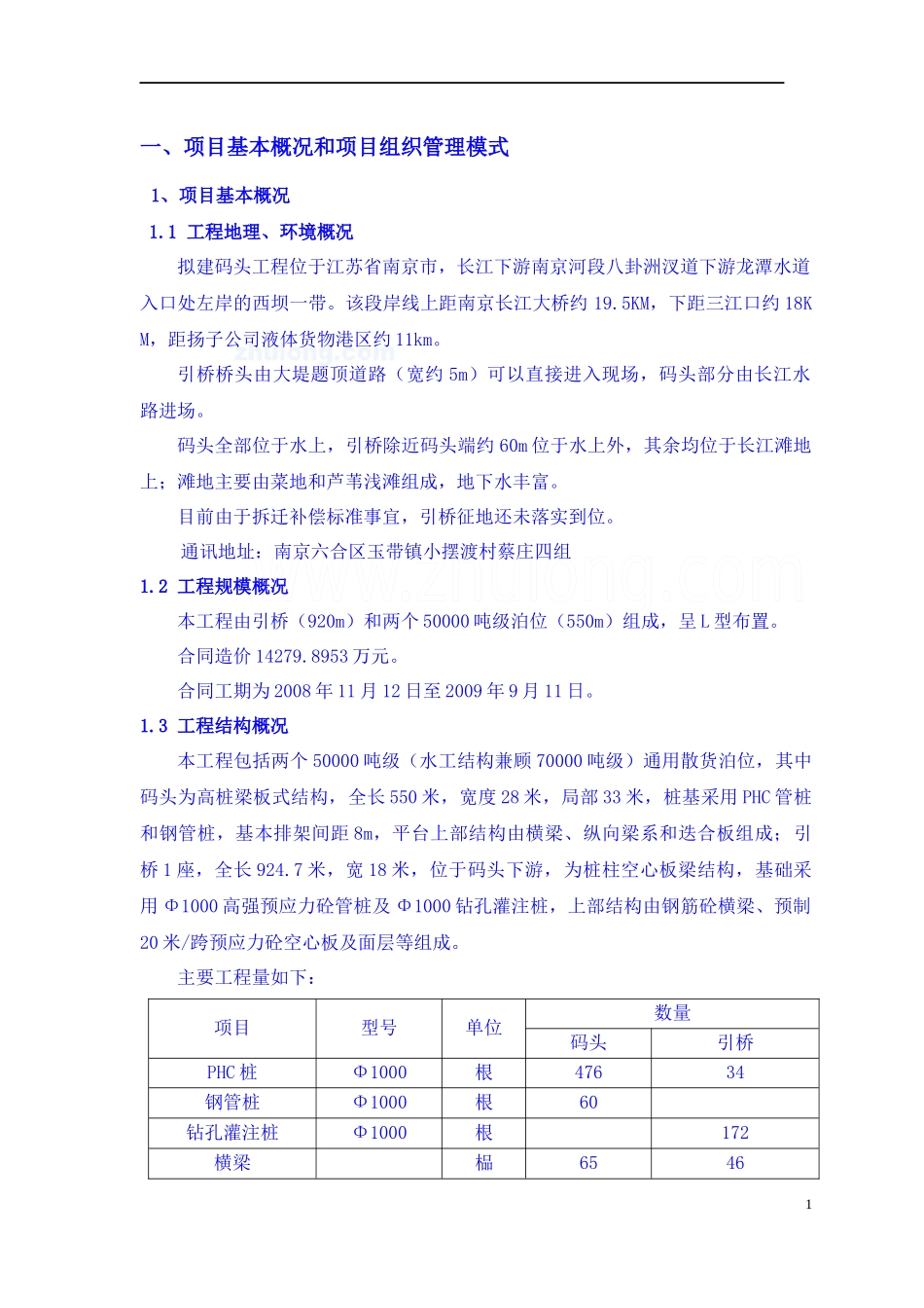 南京某码头项目策划书_第1页