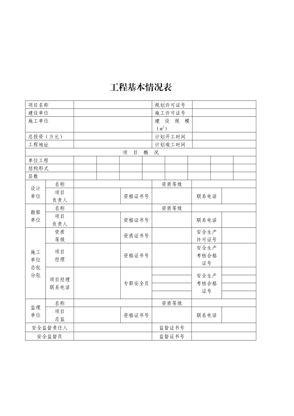 工程施工安全监督申请表登记号_第2页