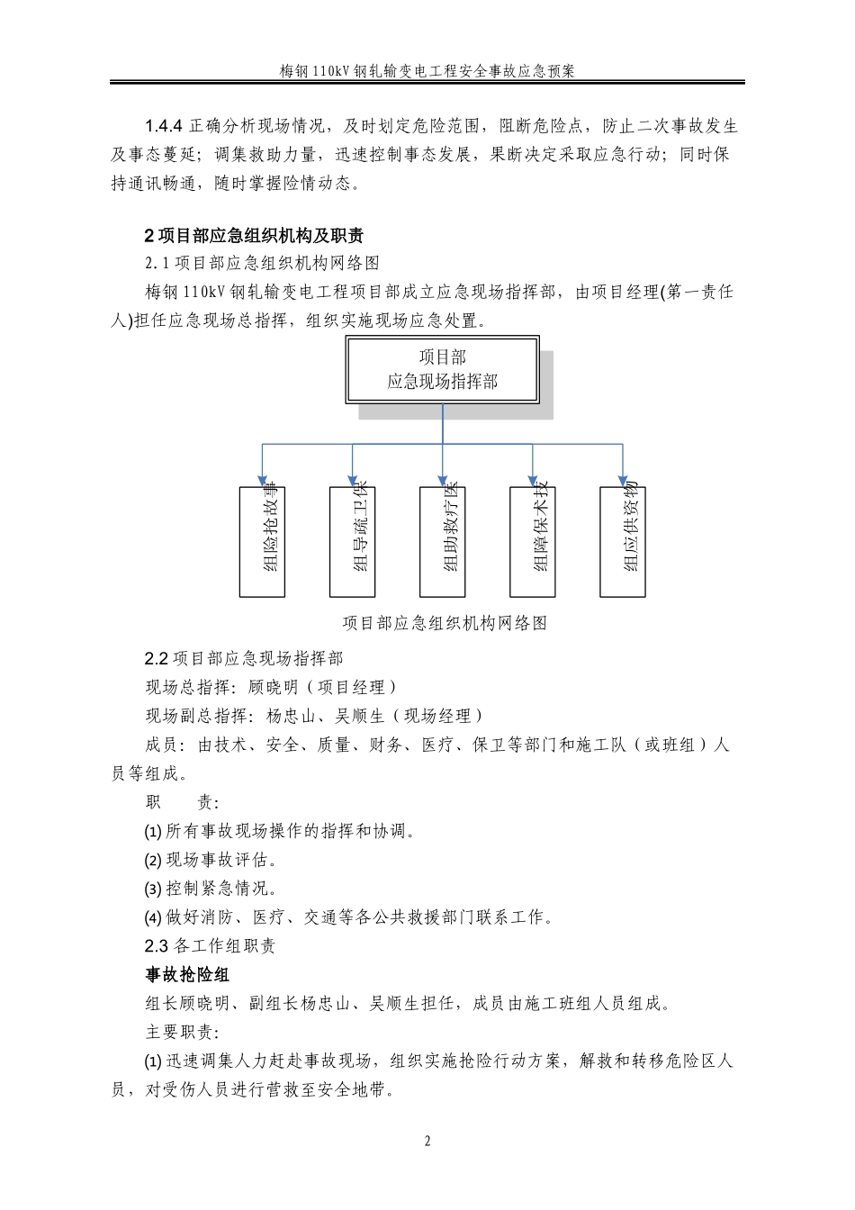 变电工程安全事故应急预案_第2页