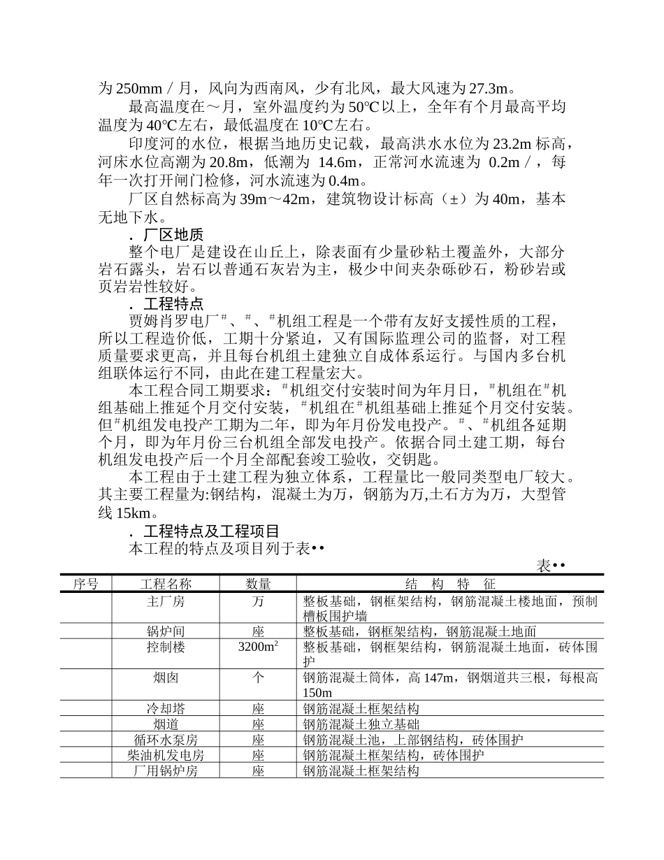 巴基斯坦贾姆肖罗电厂工程施工组织设计_第3页