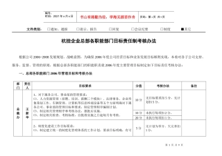 各职能部门目标责任考核办法[1]