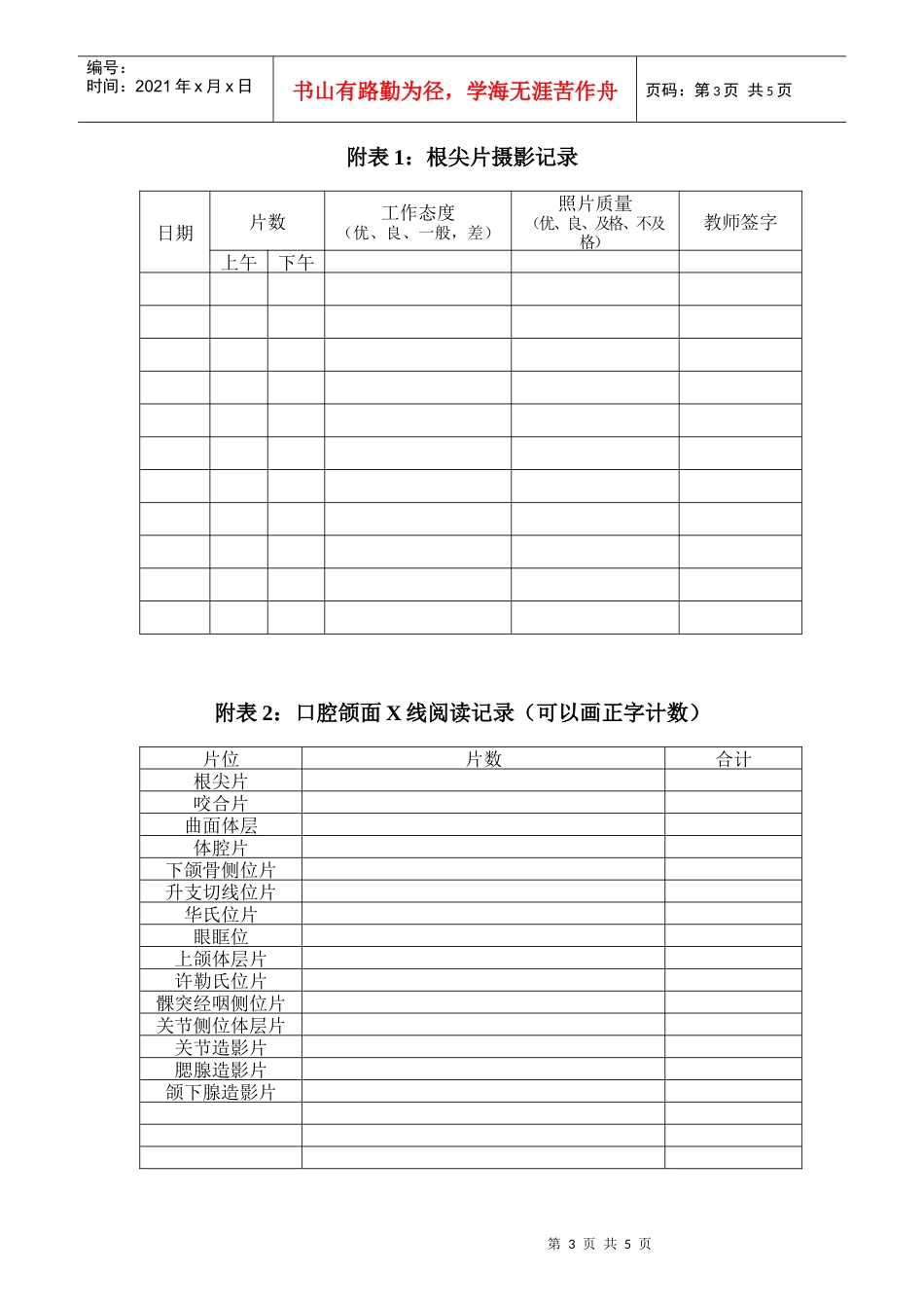 口腔颌面影像诊断学临床实习手册_第3页