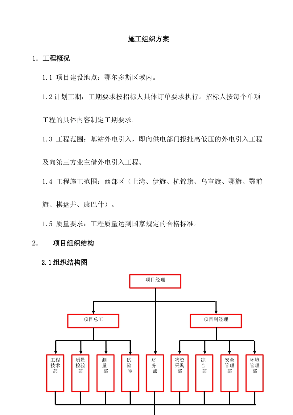 基站外电引入工程施工组织设计_第2页