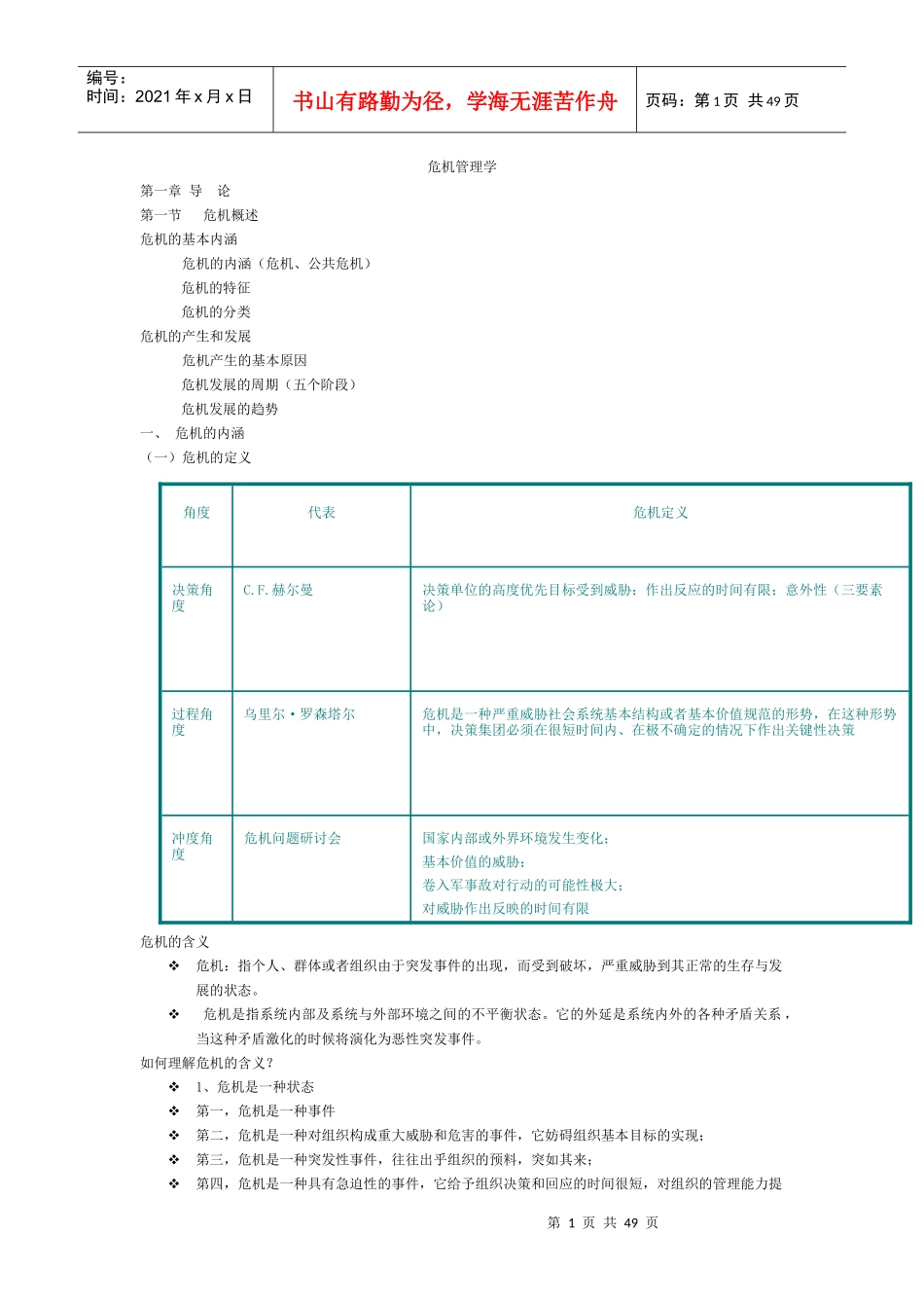 危机管理学复习资料_第1页