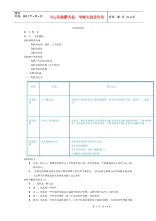 危机管理学复习资料