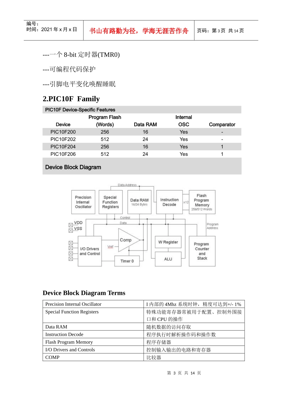单片机PIC10F20X讲义_第3页