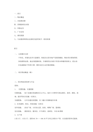 太原某房地产项目媒体整合推广策划案