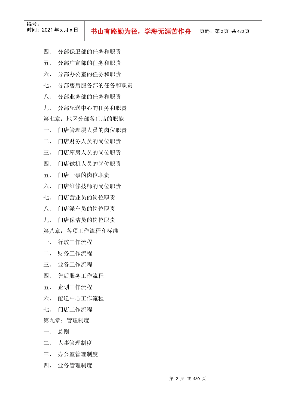 南昌某科技公司经营管理手册_第2页