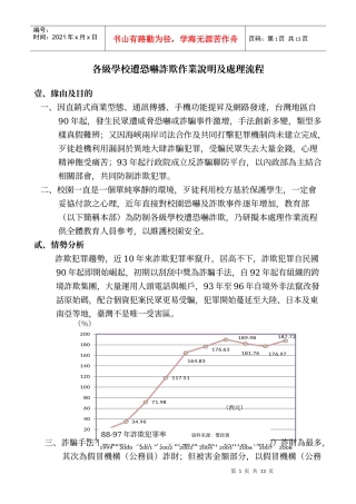 各级学校遭恐吓诈欺作业说明及处理流程