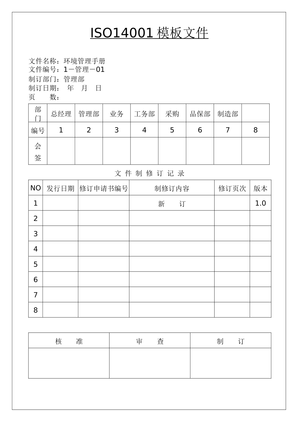 台湾某公司环境管理手册--孤舞妖娆_第1页