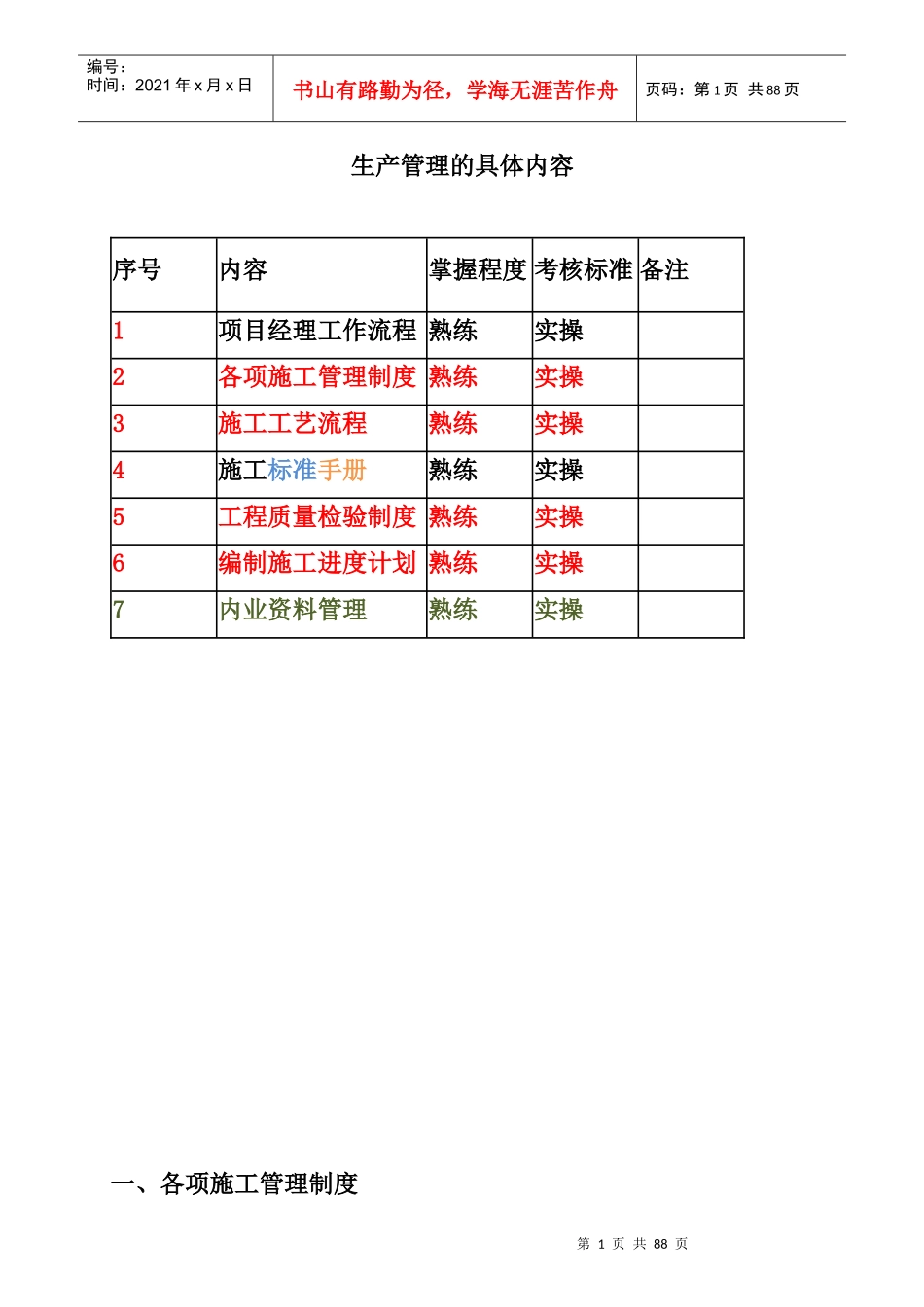 各项施工管理制度培训资料_第1页