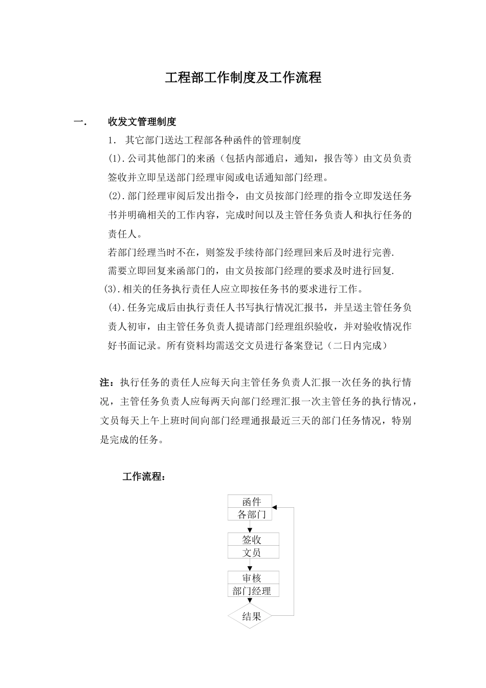 工程部工作制度及工作流程详介_第1页
