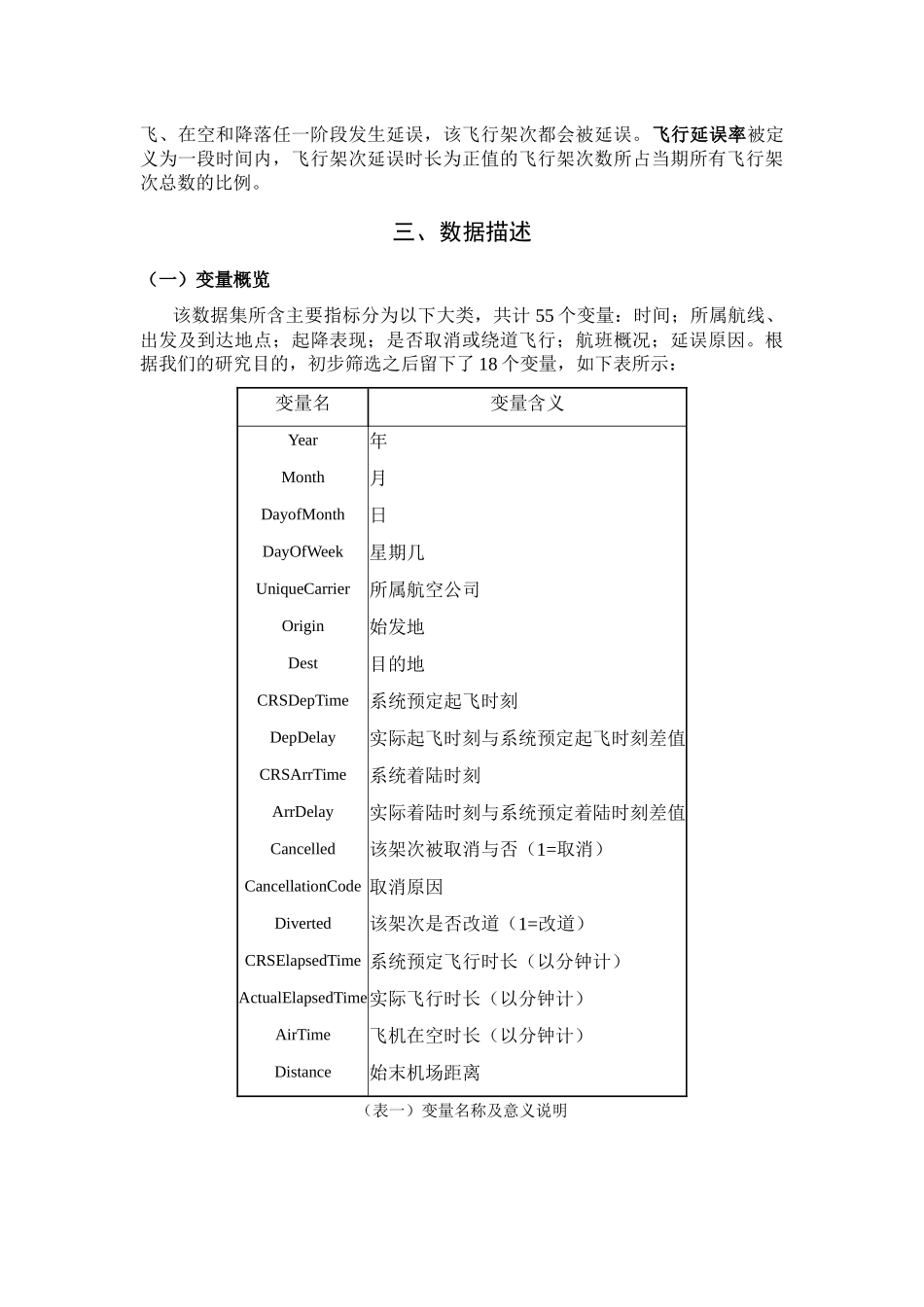 基于美国交通部数据的航空运输延误分析预测模型_第3页