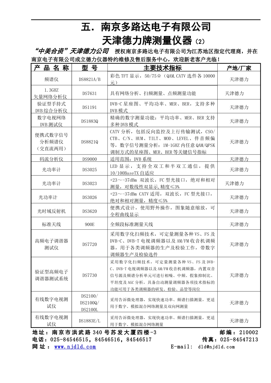 天津市腾文电子有限公司仪器报价表_第2页