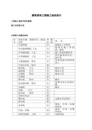 建筑装饰工程施工组织设计(9页)