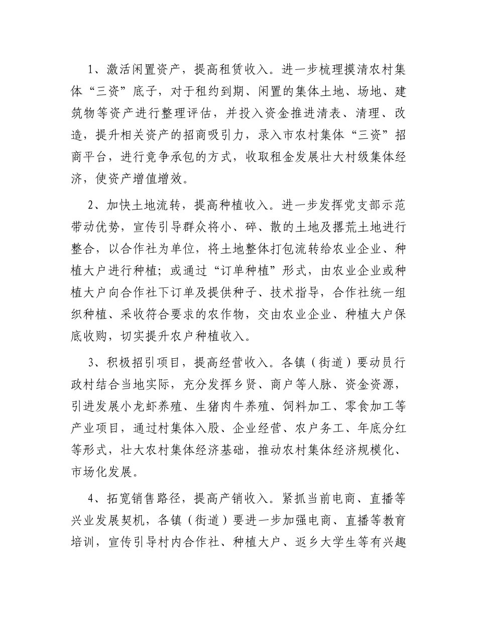市农村集体经济发展实施方案_第3页