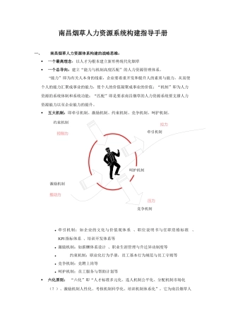 南昌烟草人力资源系统构建指导手册