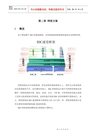 吉通上海公司IDC方案项目建议书 (1)