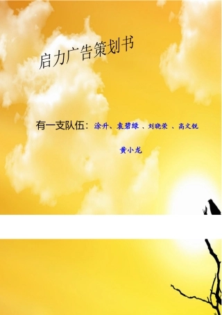 启力广告策划书2