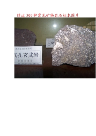 常见矿物岩石标本图片