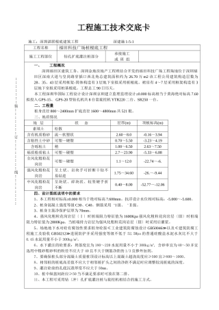单位工程施工技术交底卡(钻孔)