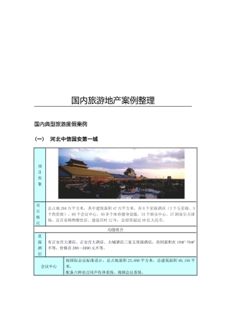 国内旅游地产案例分享
