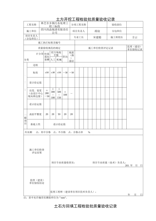 工程检验批质量验收记录(住房)