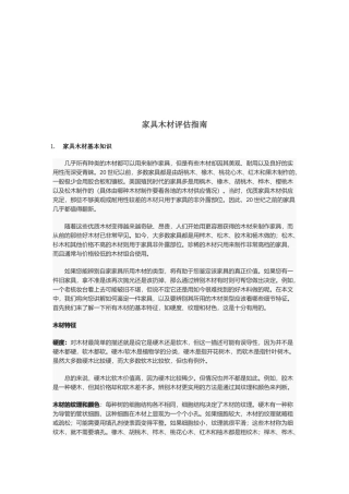 家具木材评估必备指南