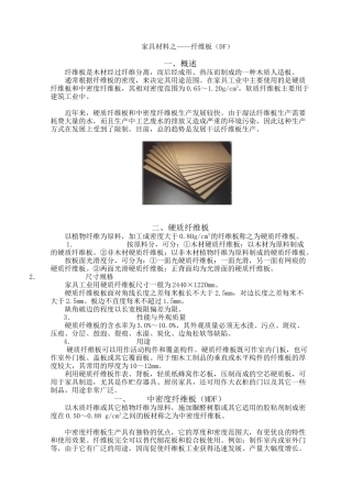 家具材料之——纤维板(df)