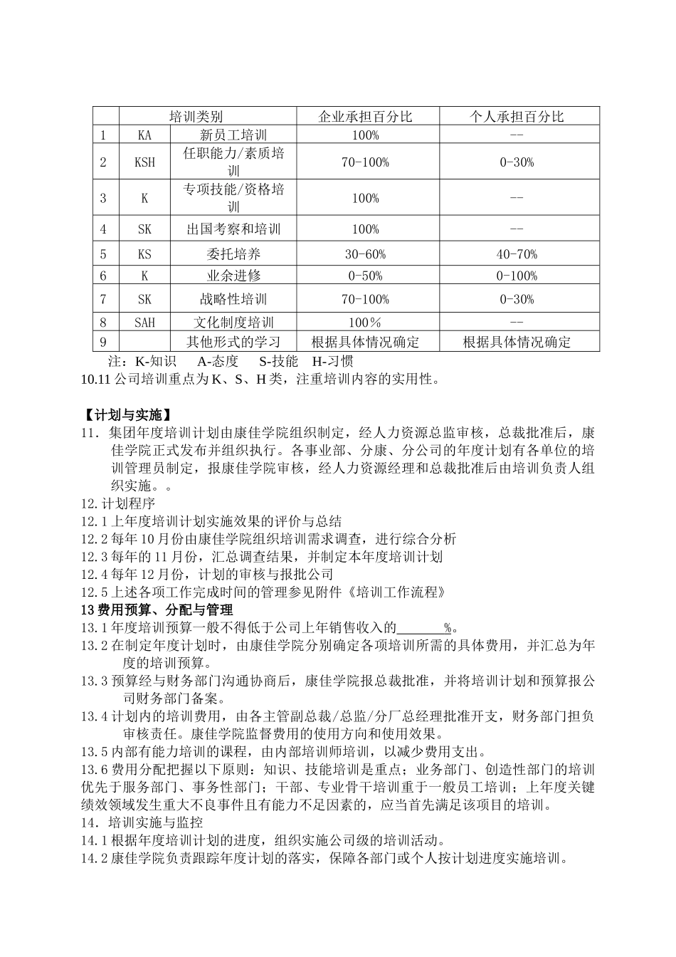 员工教育培训实施管理办法讨论稿_第3页