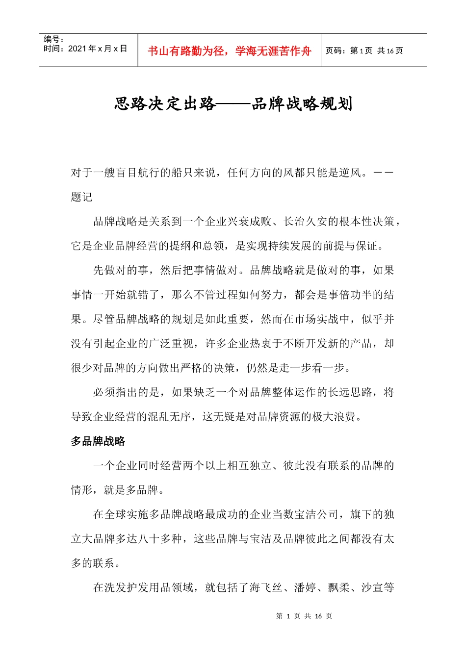 品牌战略规划_第1页